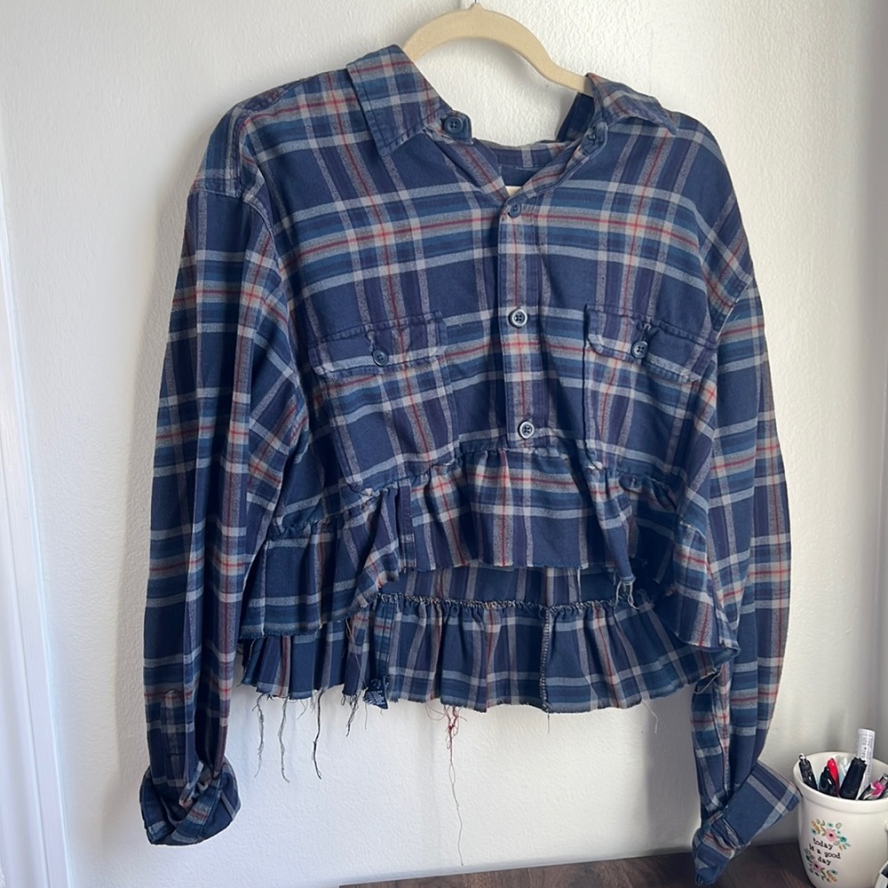 Upcycled vintage flannel